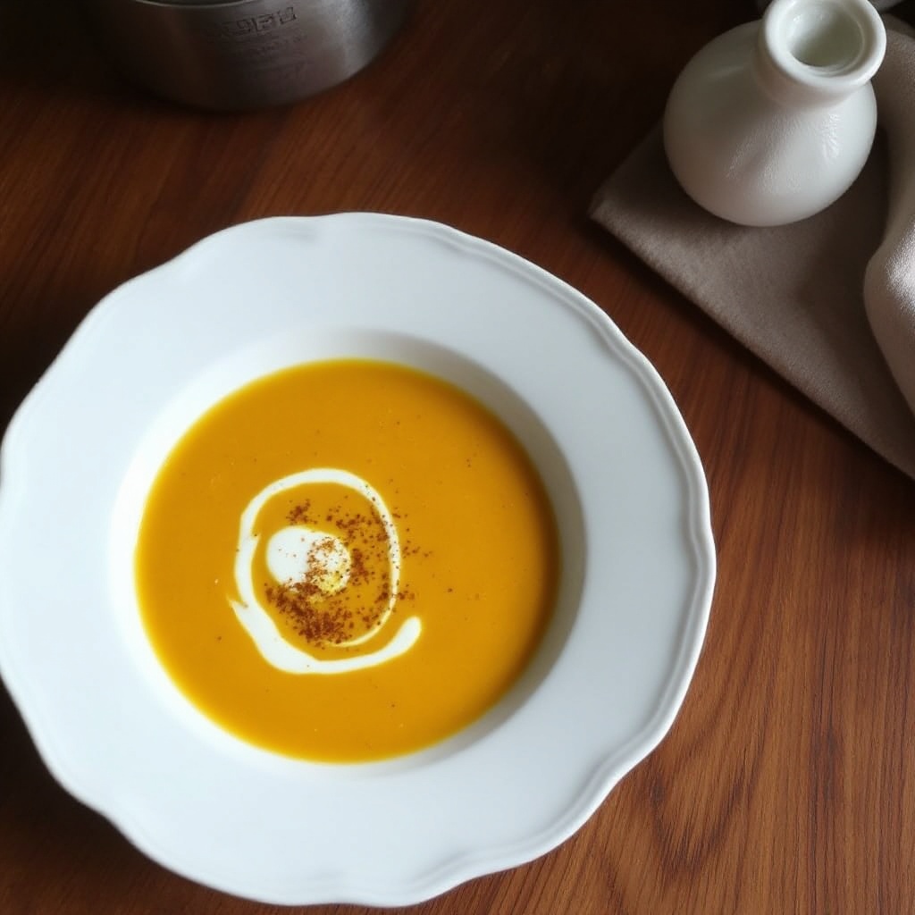 Gewürzte Kürbis-Ingwer-Suppe