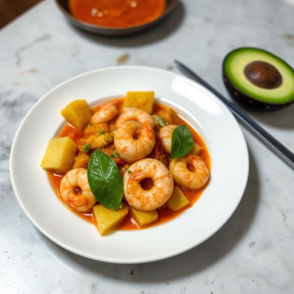 Delizia Piccante di Gamberi e Ananas