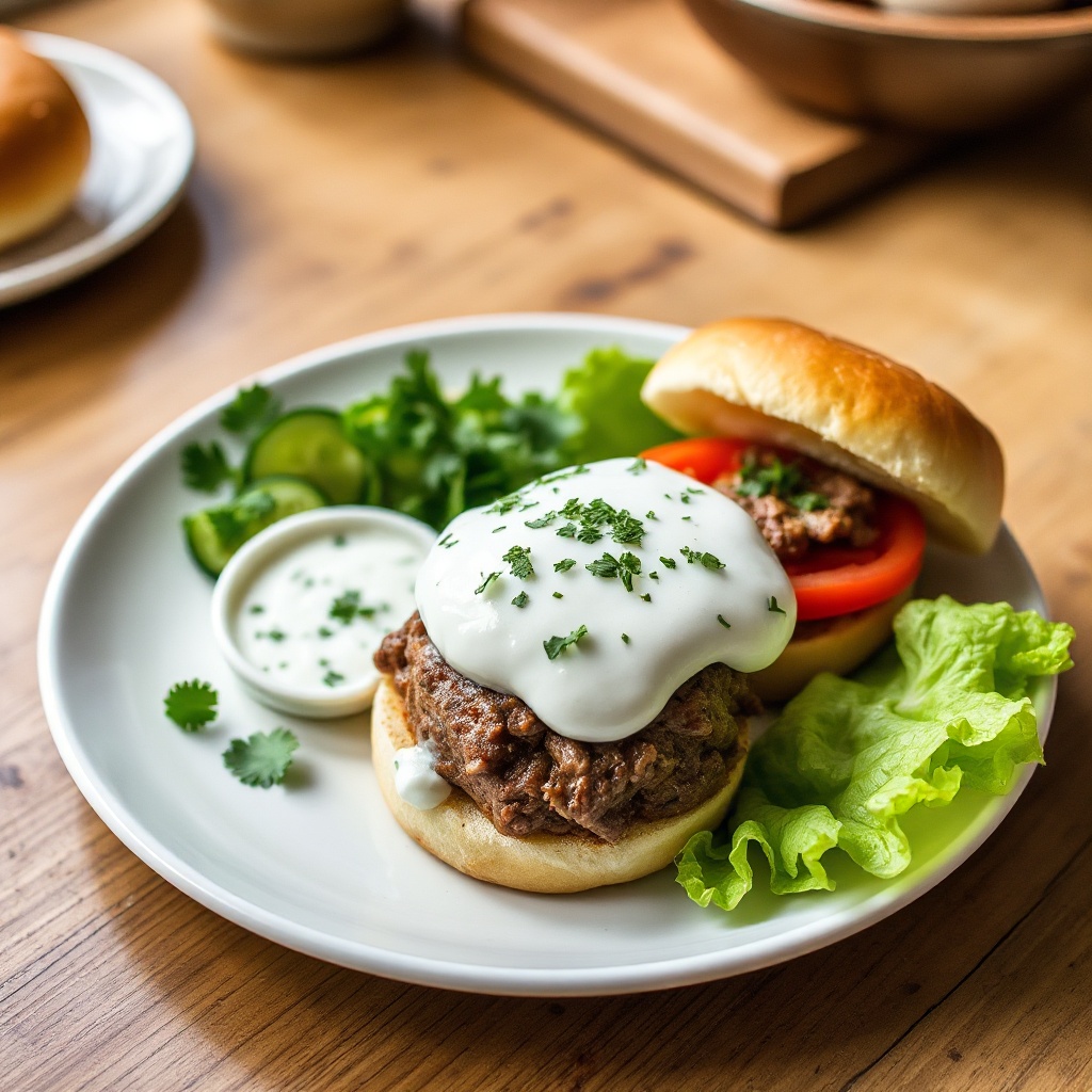 Slider di Agnello Mediterranei con Salsa di Yogurt Aromatizzata