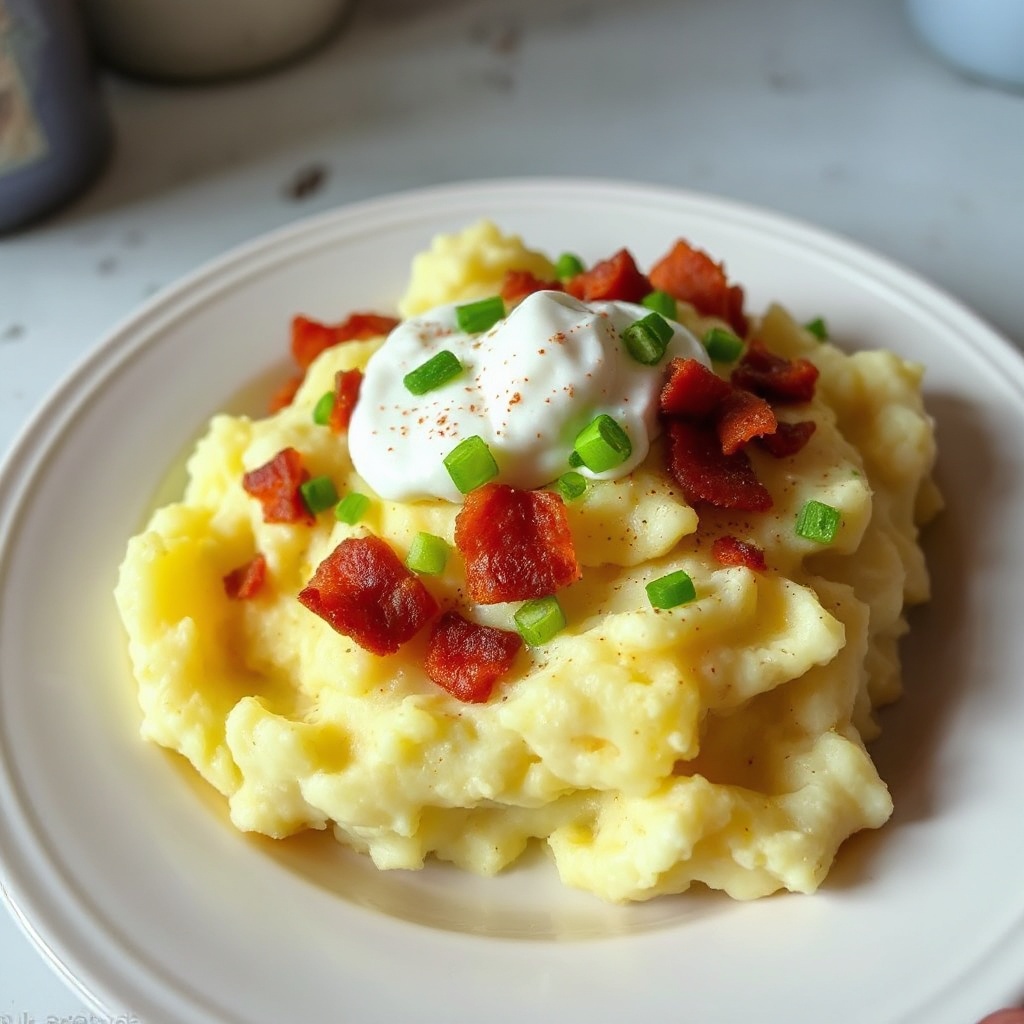 Cremige Loaded Kartoffelpüree