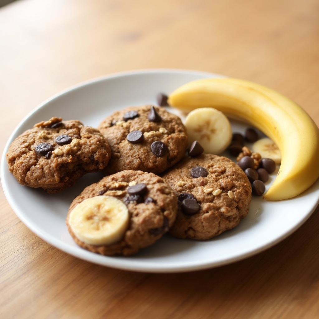 Biscotti al Cioccolato e Avena con Banana