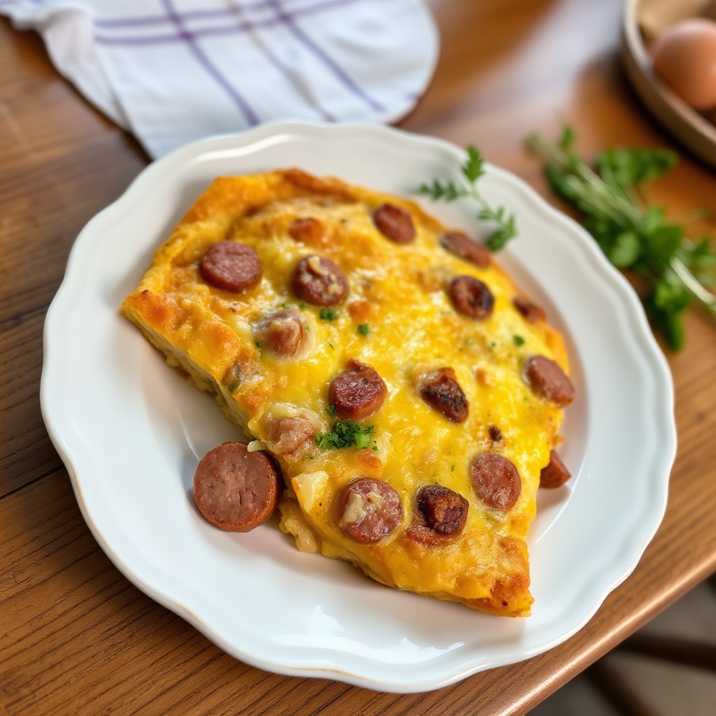 Herzhafte Wurst- und Kartoffel-Frittata