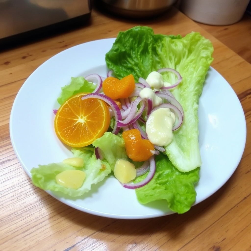 Insalata Croccante di Romaine con Salsa Agrumata