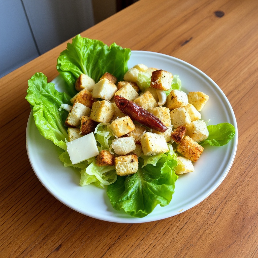 Klassischer Caesar-Salat mit einem Twist