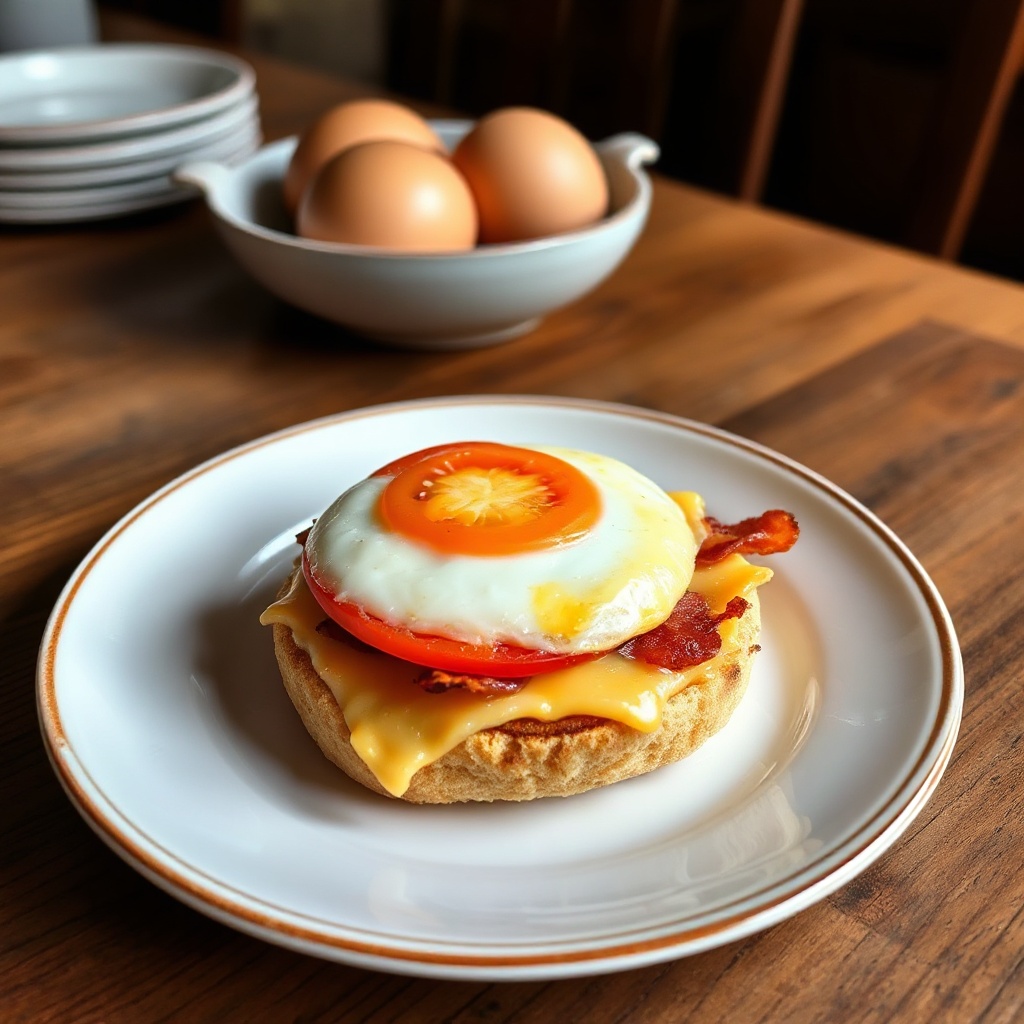 Herzhafter Frühstücksmuffin Genuss
