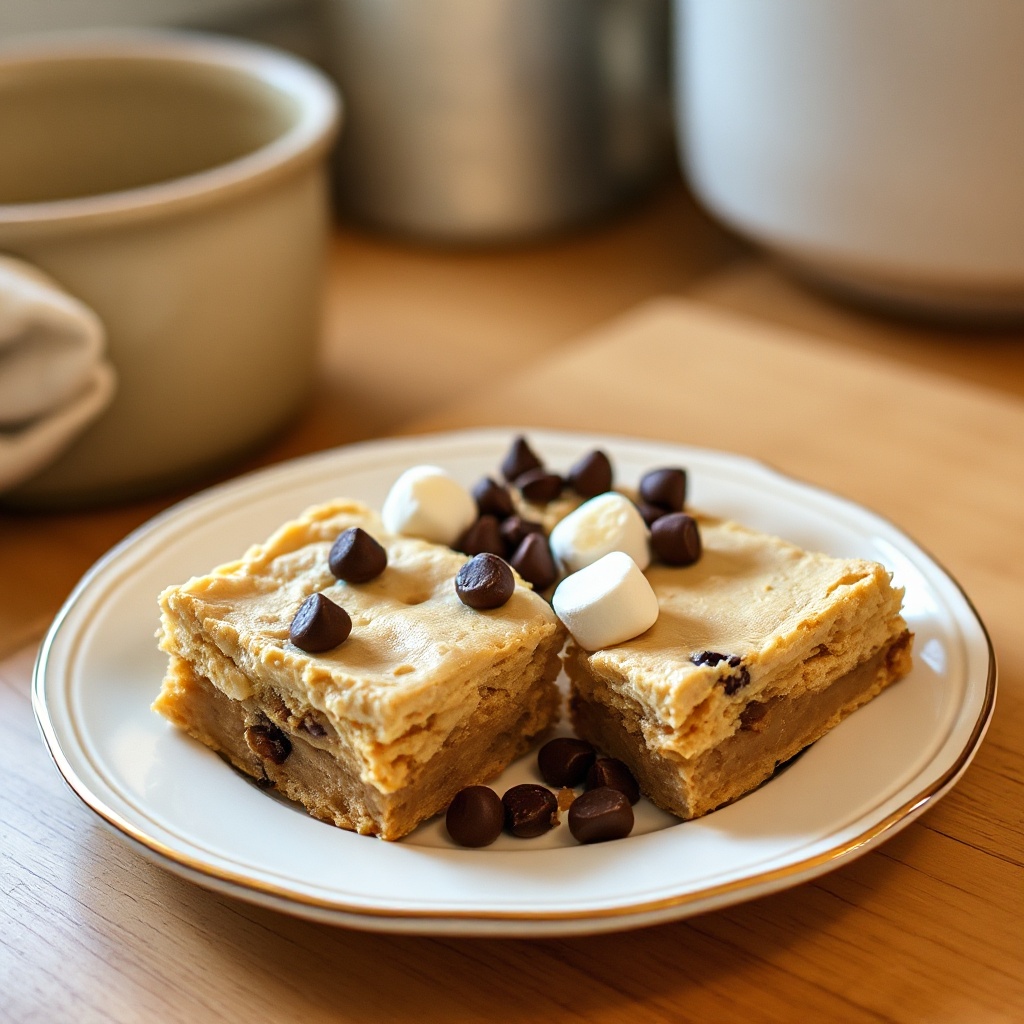 Cremige Erdnussbutter-Marshmallow-Quadrate