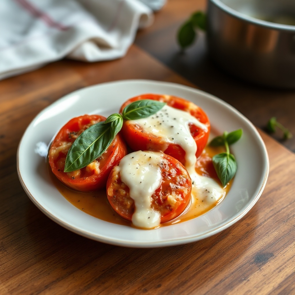 Cremige Kräuter-gebackene Tomaten