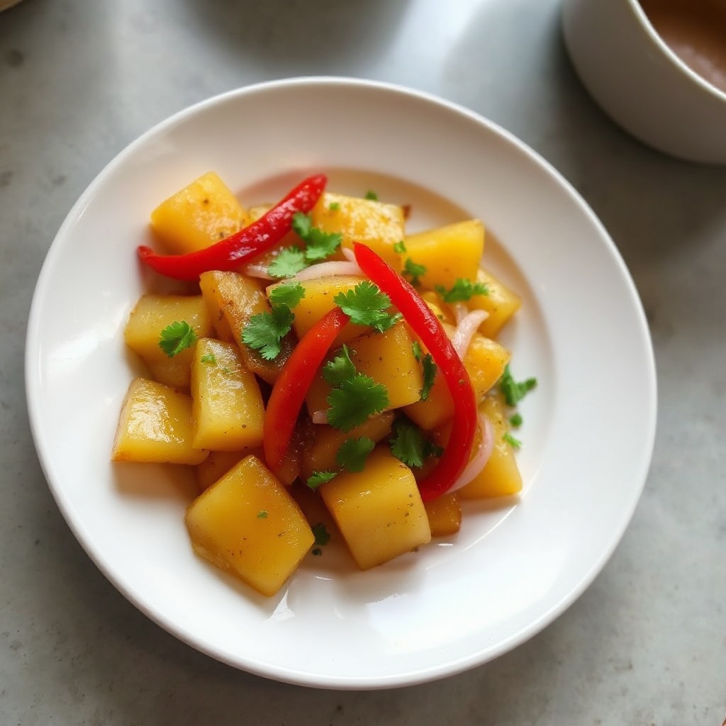 Ananas Caramellato con Zenzero e Erbe