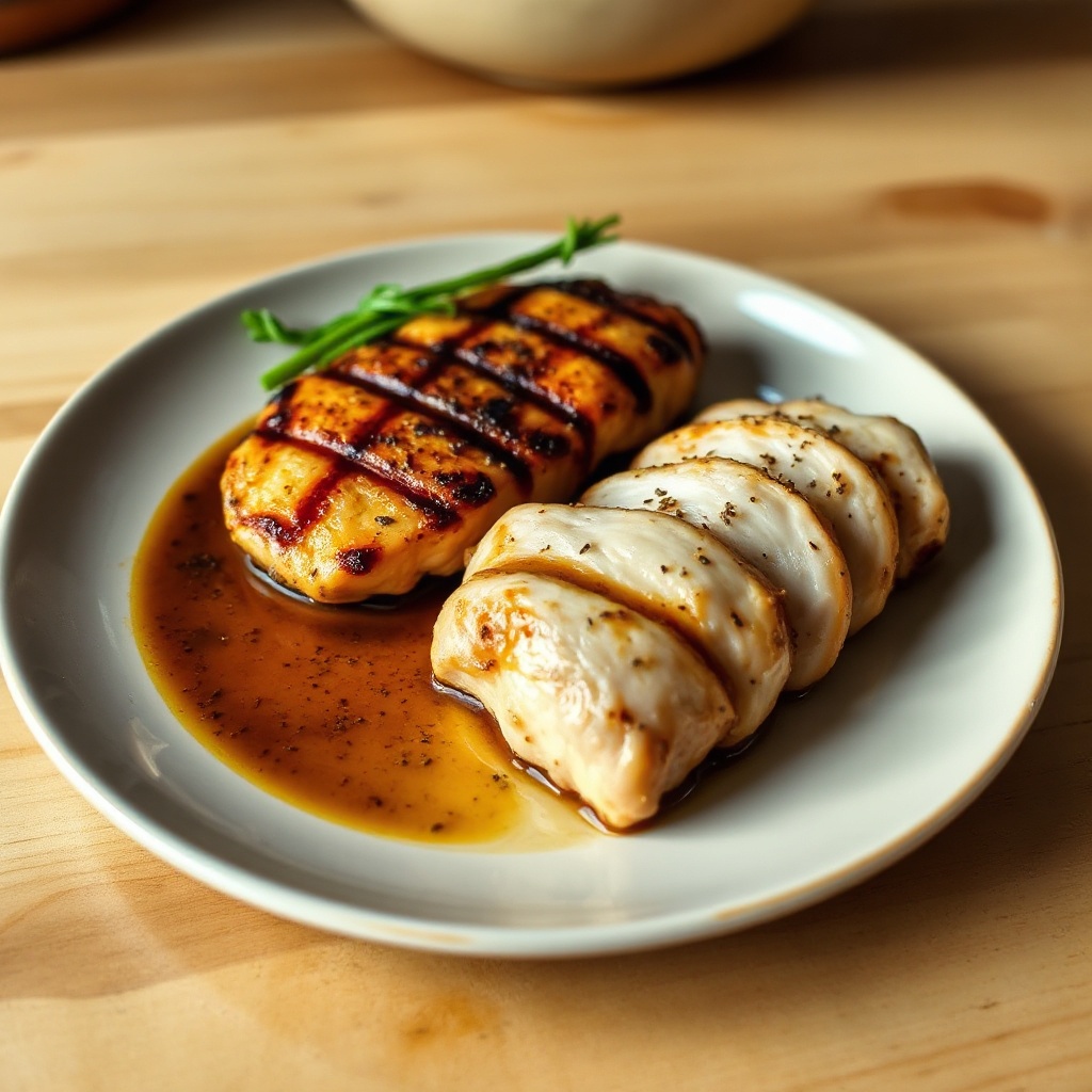 Herzhafte Gegrillte Hähnchenbrust mit Knoblauch-Soja-Marinade