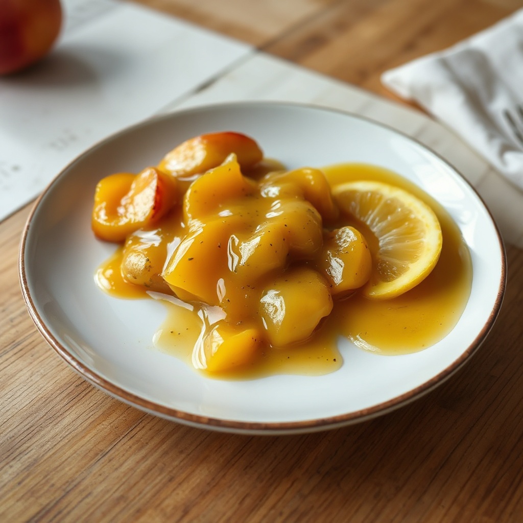 Peachy Mustard Glaze