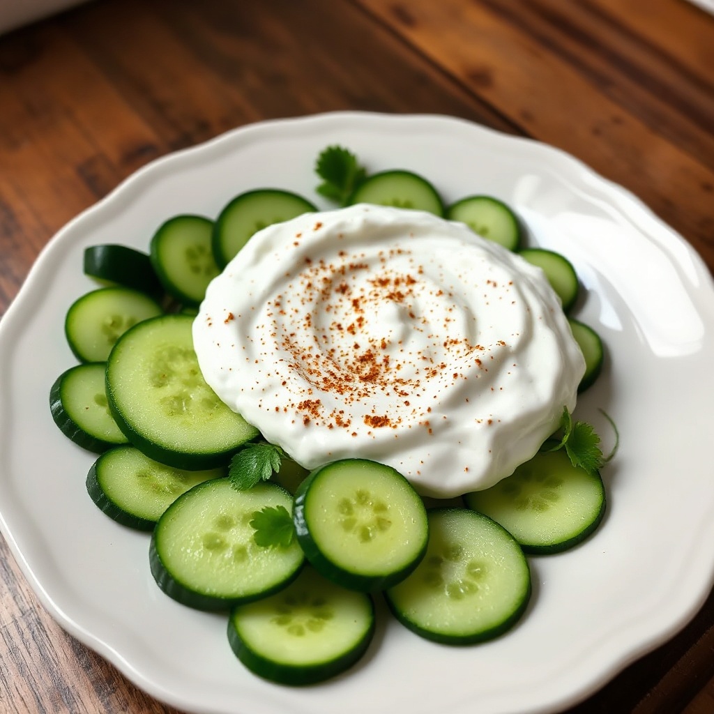 Erfrischender Joghurt- und Gurken-Dip