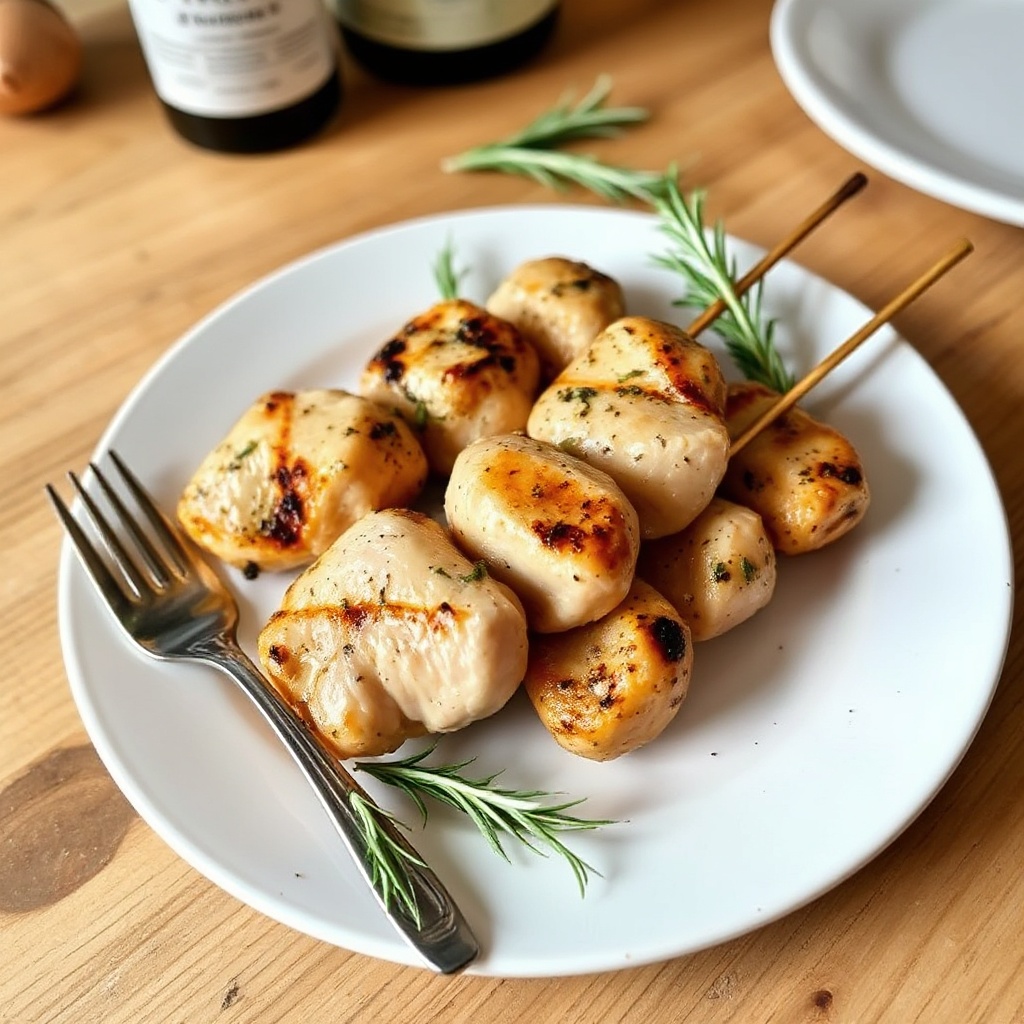Spiedini di Pollo Grigliati con Erbe Aromatiche