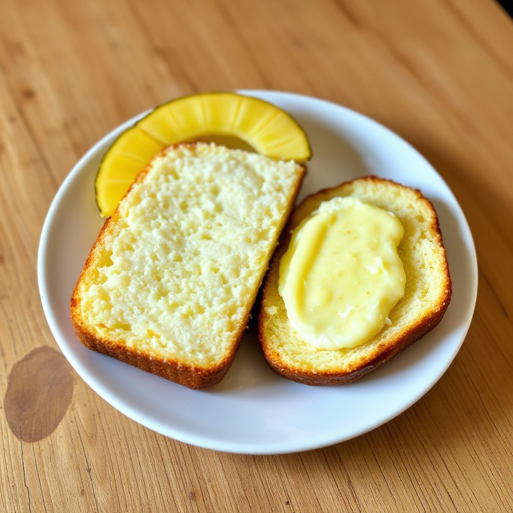 Tropical Coconut Loaf with Pineapple Butter Spread