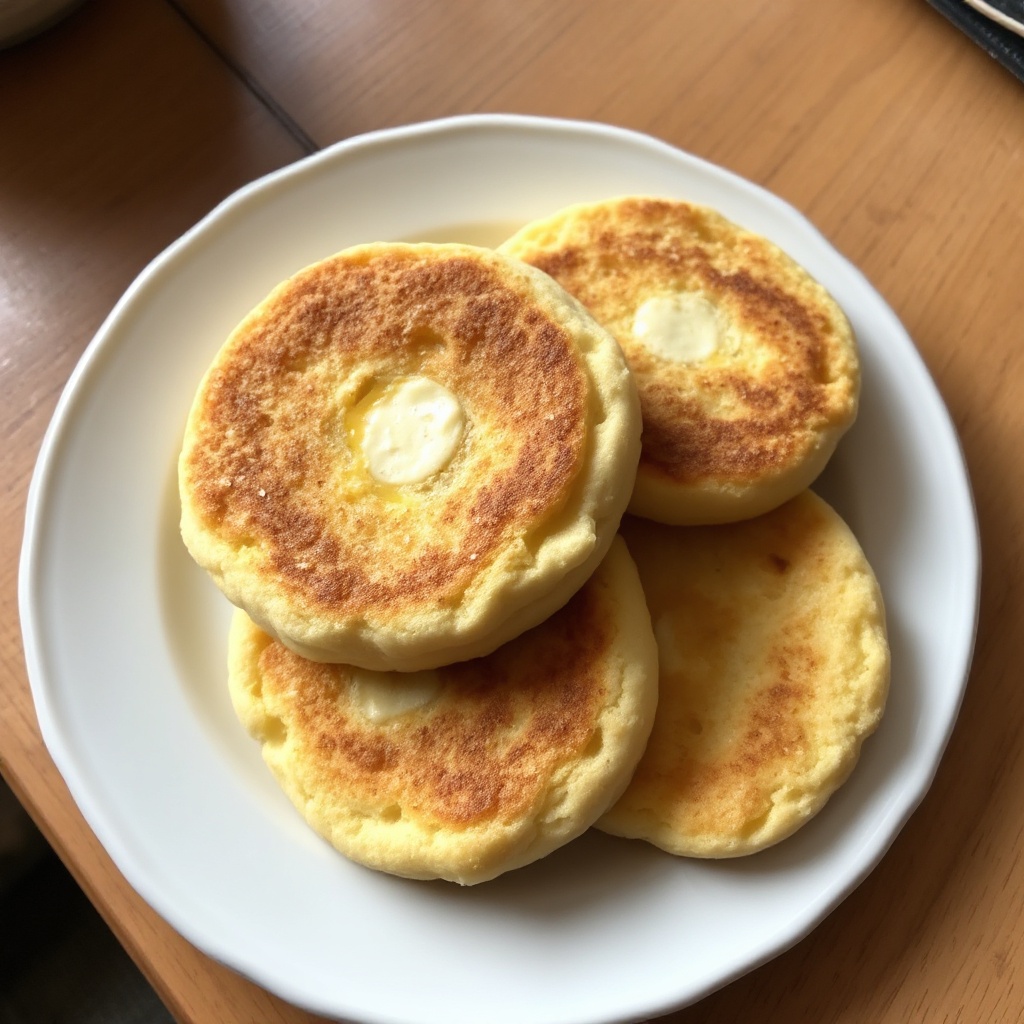 Hausgemachte English Muffins vom Herd