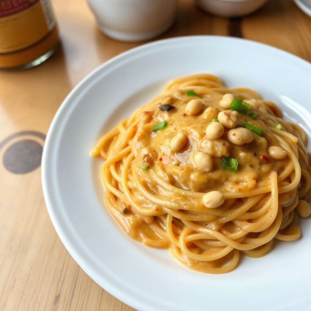 Salsa di Noodles Cremosa e Piccante al Burro di Arachidi