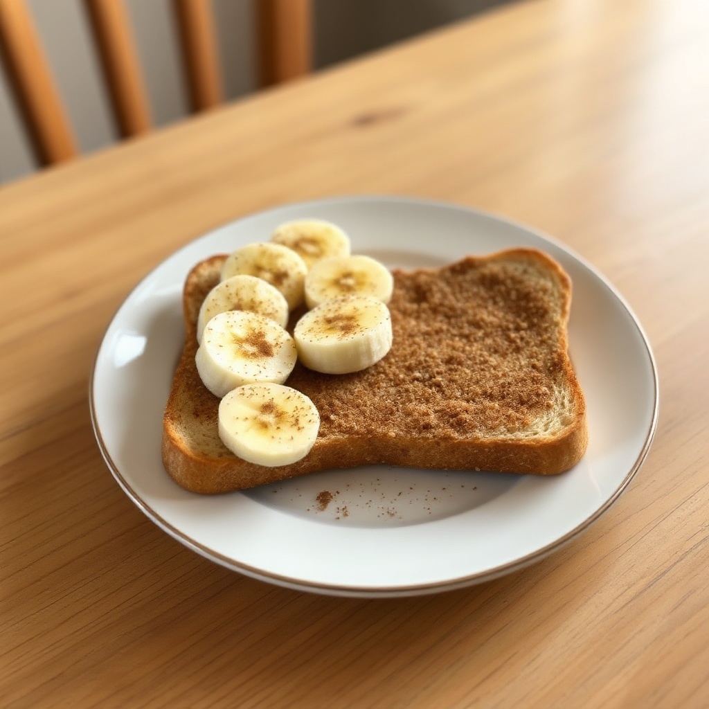 Zimt-Bananen-Toast mit Leinsamen-Zucker