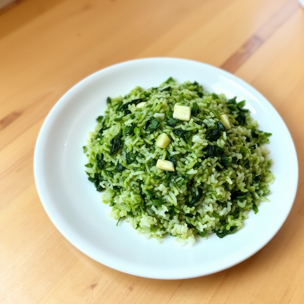 Koriander-infused grüner Reis