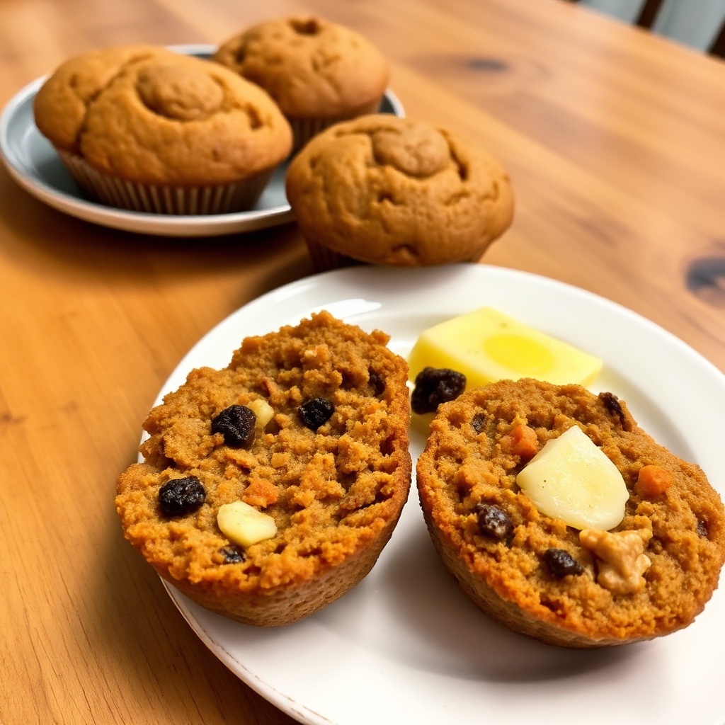 Muffin Tropical di Carote con Ananas e Uvetta
