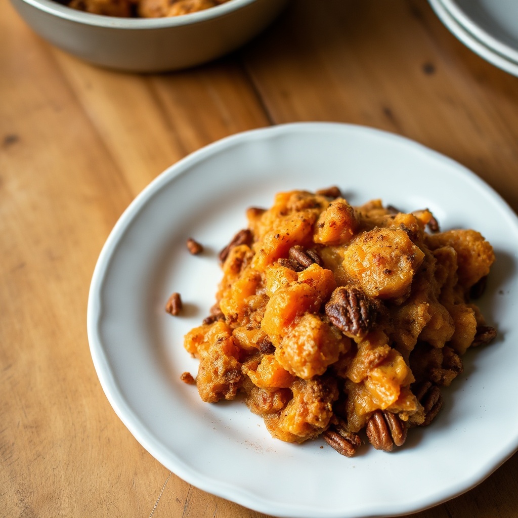 Gewürzter Rum Süßkartoffelauflauf