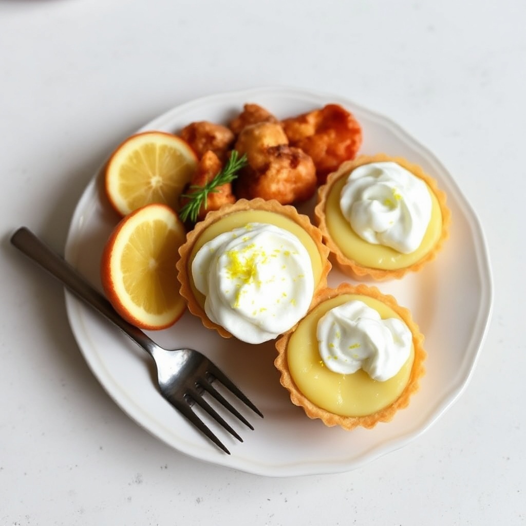 Spritzige Zitronencreme-Törtchen