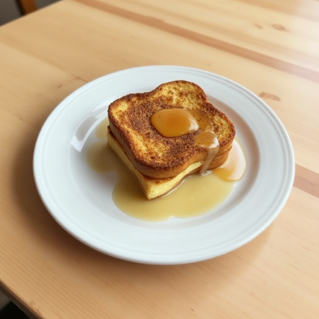Goldene Gebackene Zimt-Toast