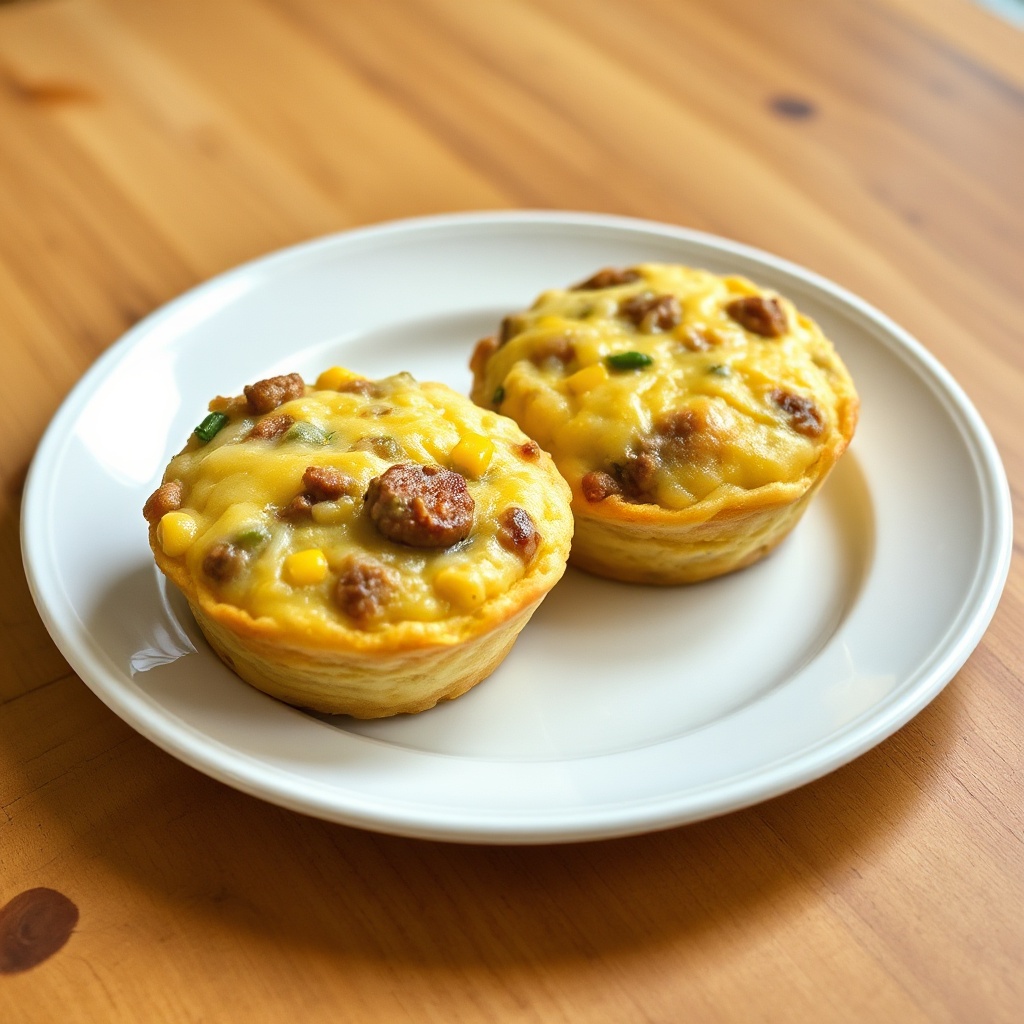 Muffin Salati con Salsiccia e Formaggio
