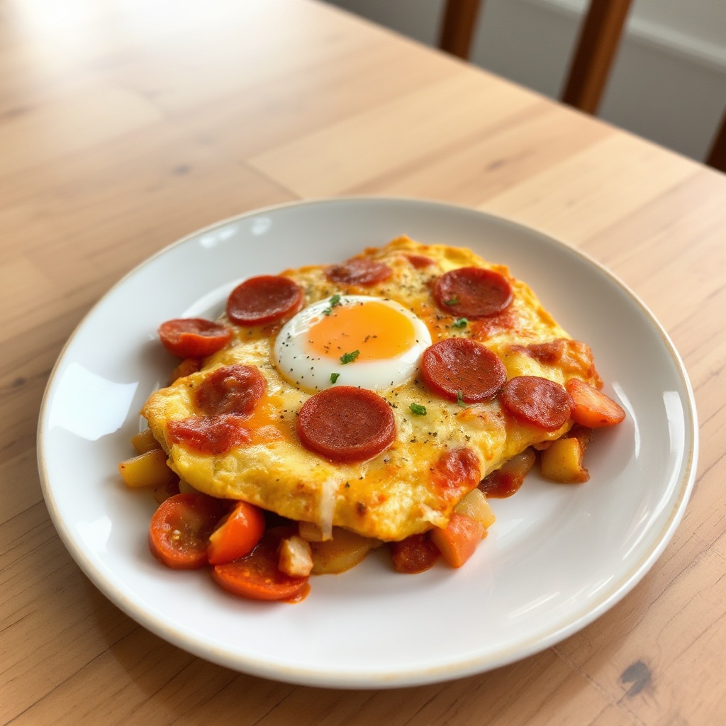 Würzige Pepperoni-Frittata