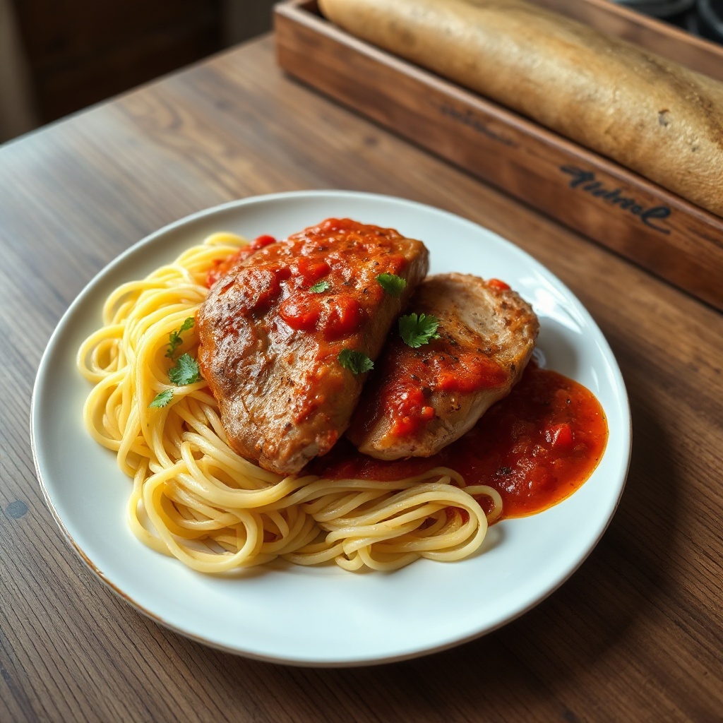 Tuscan-Style Pork Chops with Bell Peppers