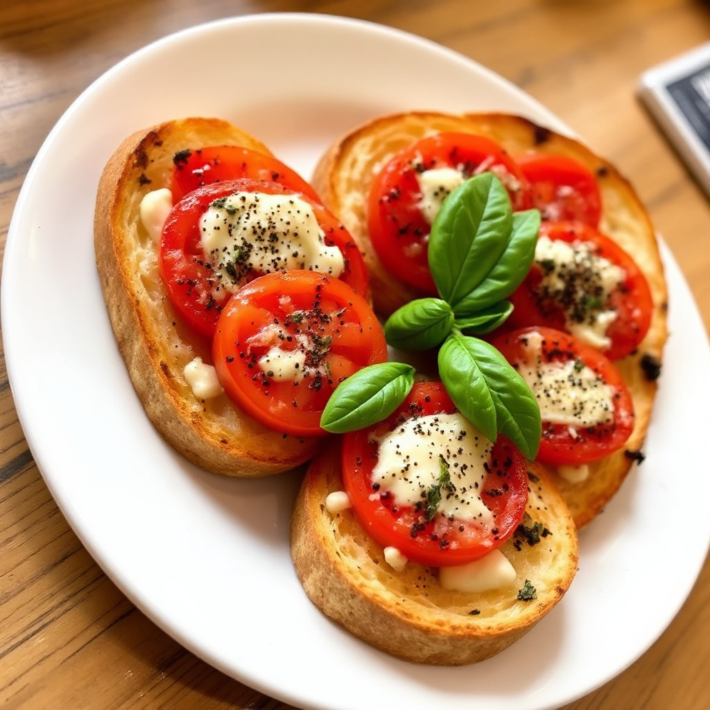 Grilled Tomato Basil Bruschetta