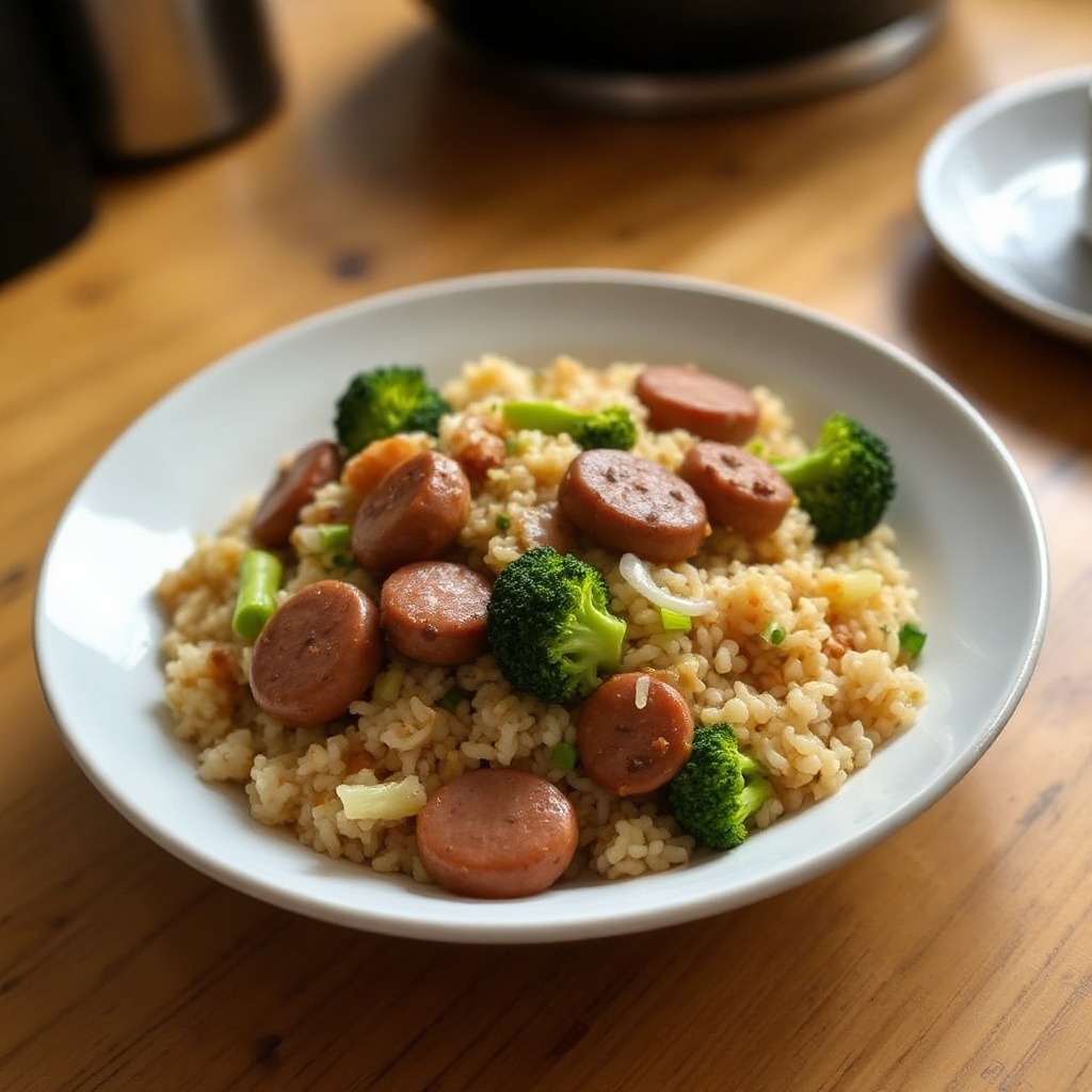 Savory Sausage and Broccoli Rice Skillet