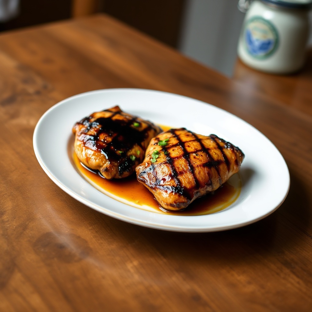 Gegrillte Teriyaki-Hähnchenschenkel