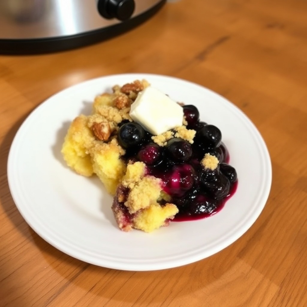 Langsame Koch Blueberry Crumble Delight