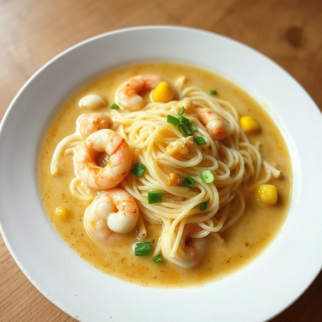 Creamy Coconut Shrimp Noodle Soup