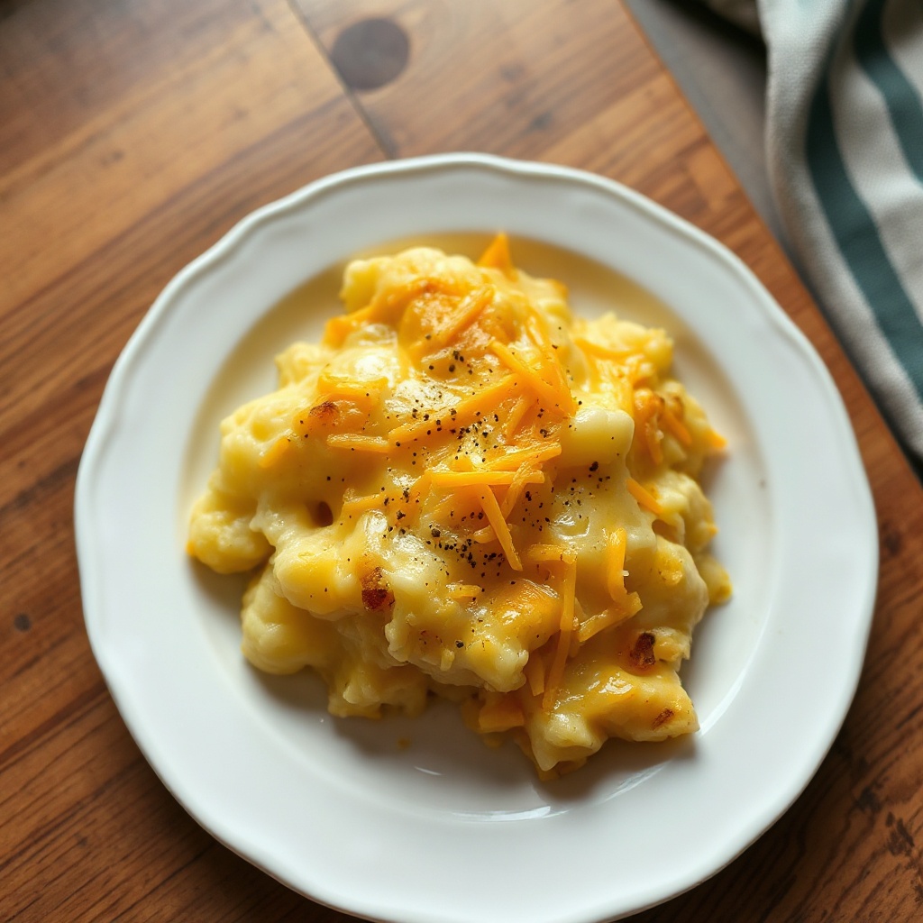 Käse-Mikrowellen-Kartoffelauflauf