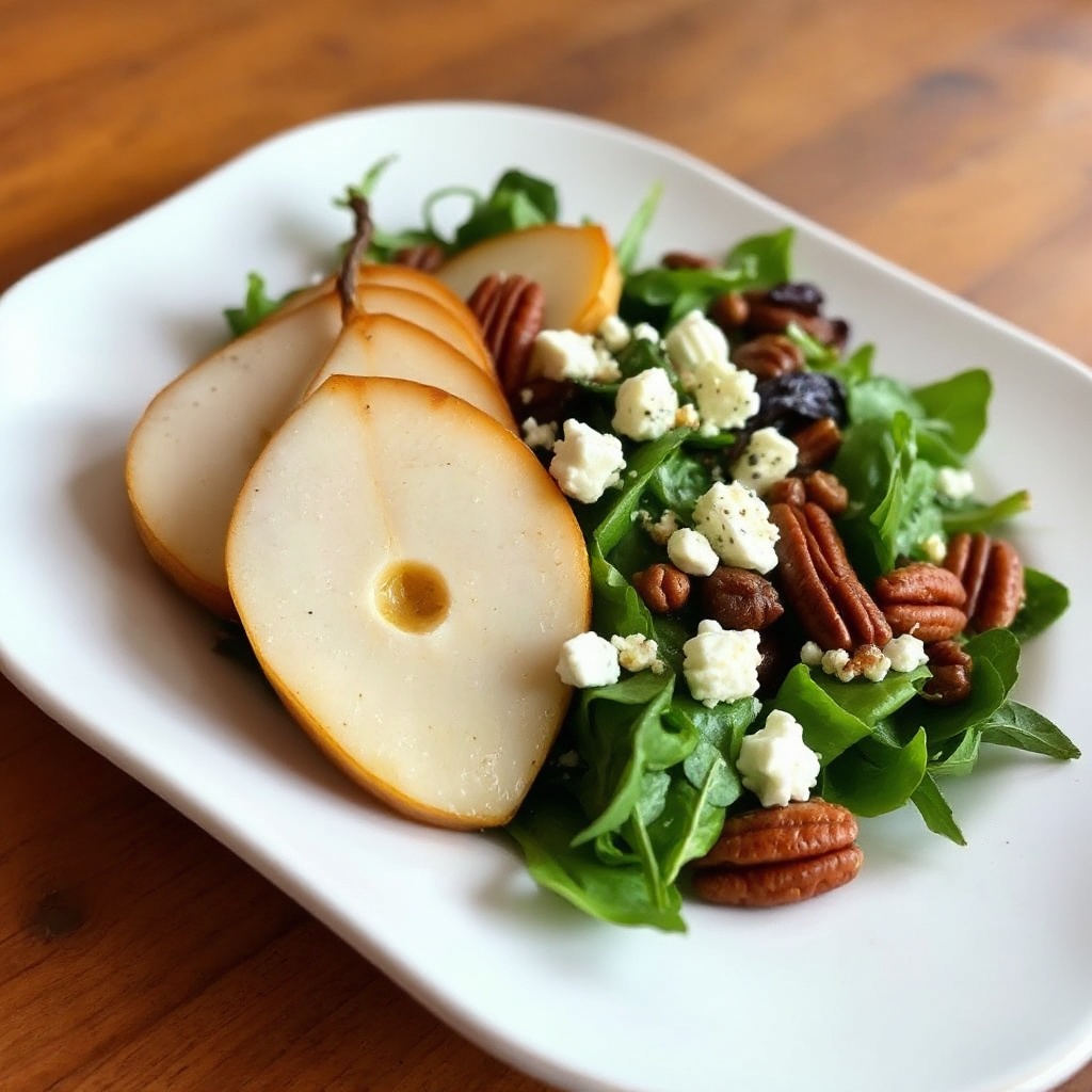 Knackiger Wintersalat mit Pekannüssen und Birnen
