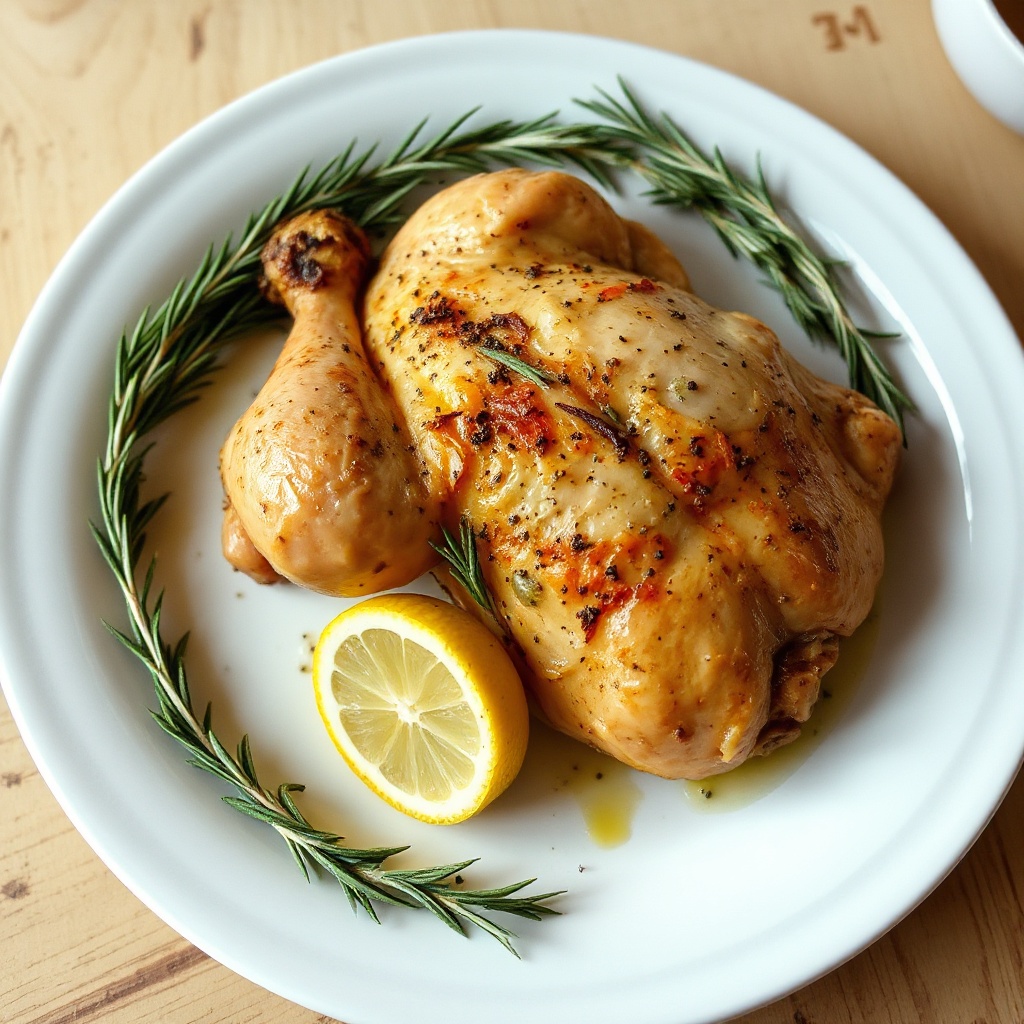 Herb-Infused Roasted Chicken with Lemon and Garlic