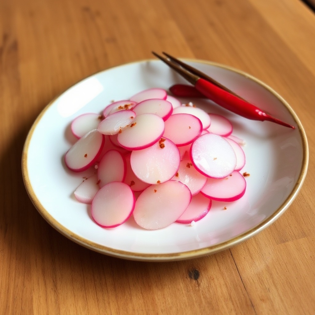 Schnelle und würzige eingelegte Radieschen mit einem Twist