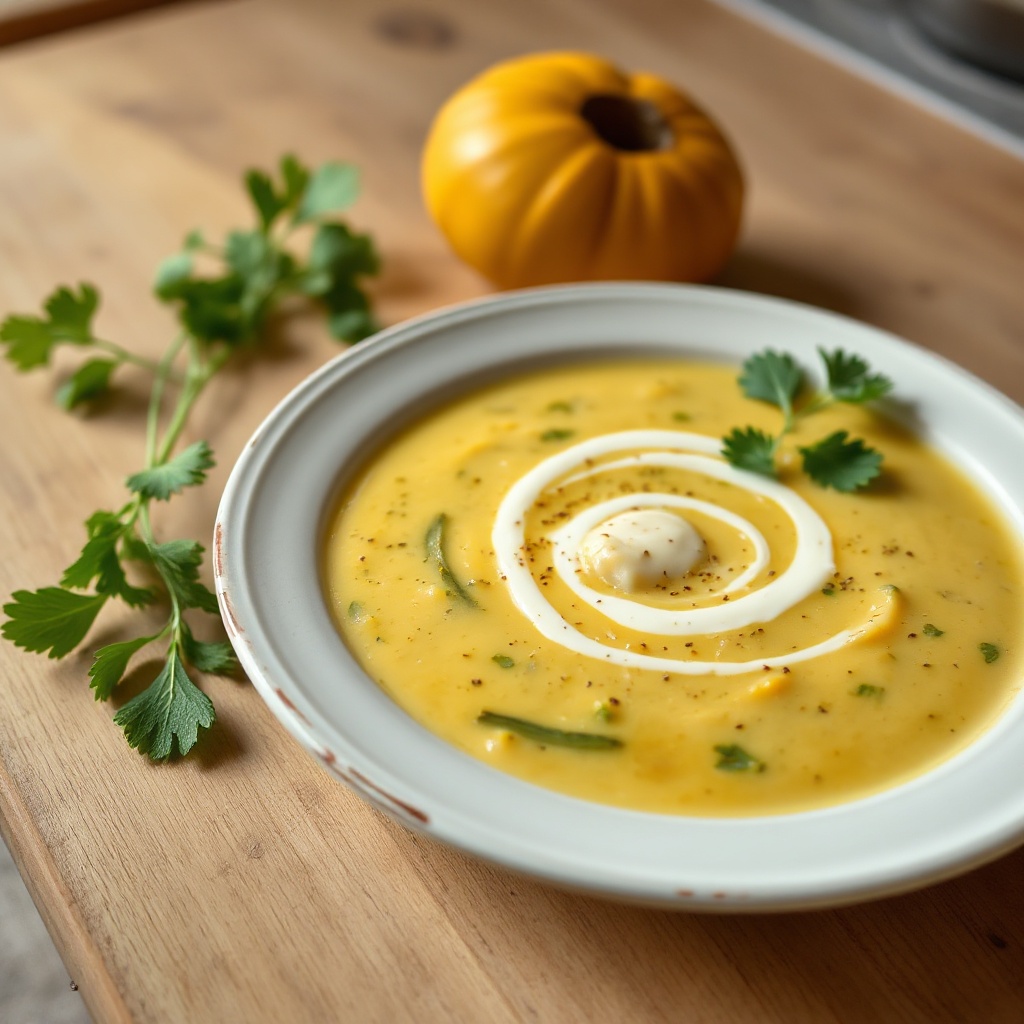 Cremige Sommersquash-Suppe