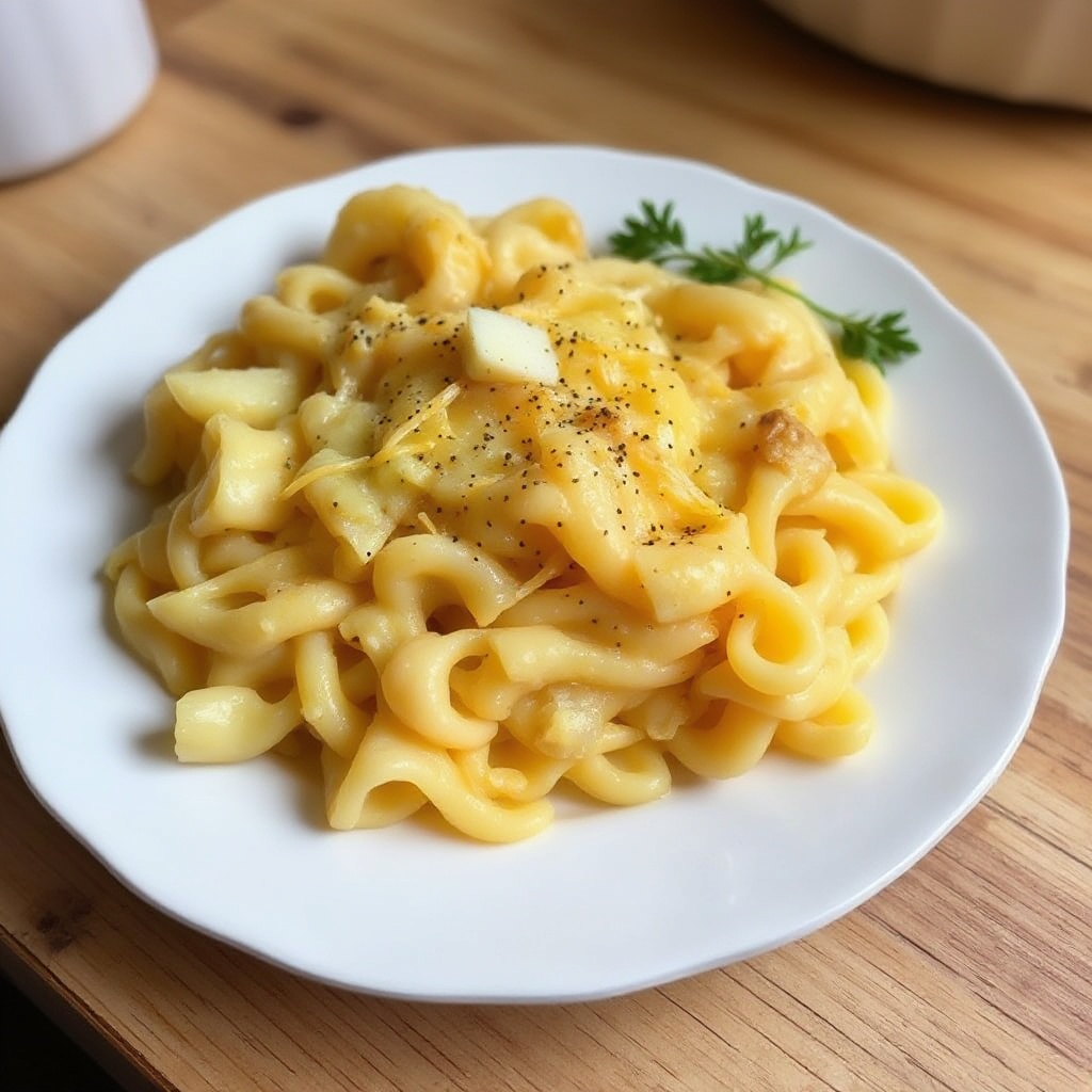 Käse Kartoffel Nudel Auflauf