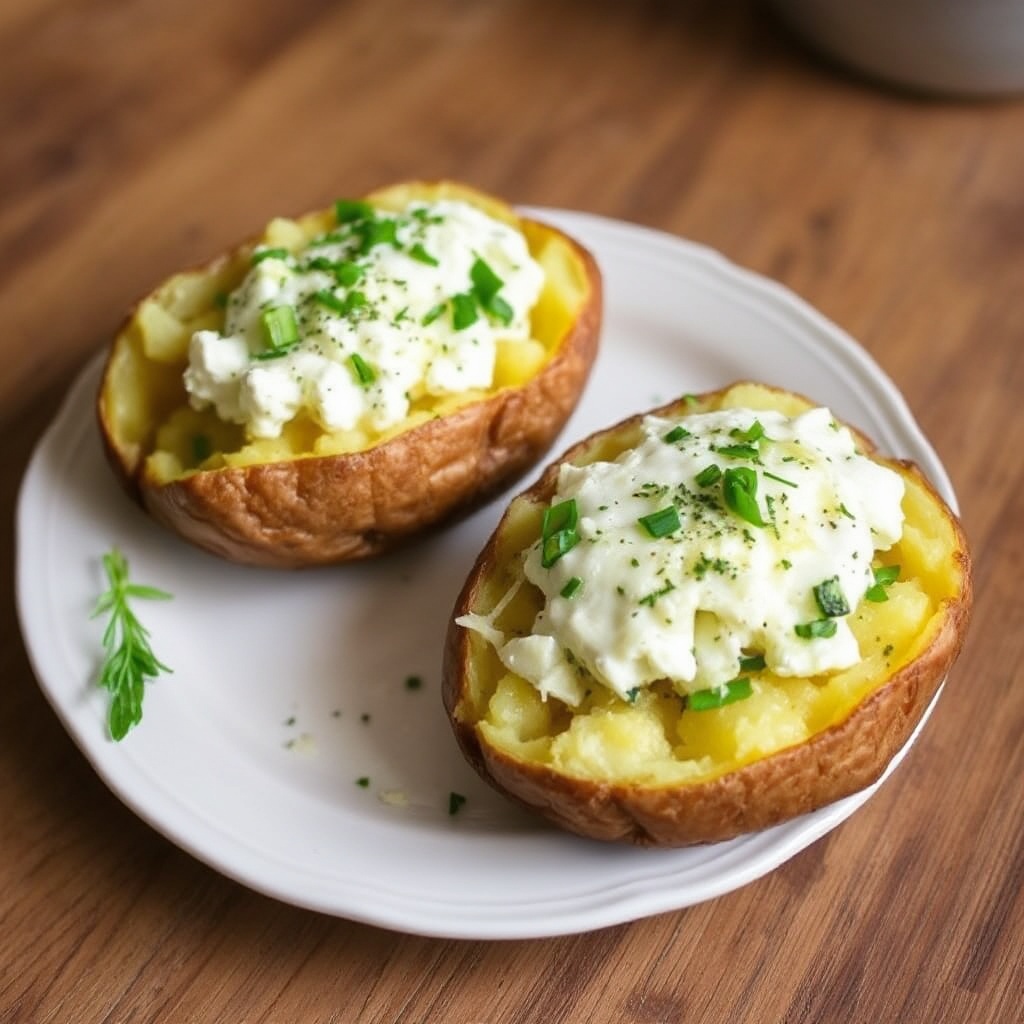 Patate al Forno Ripiene di Erbe