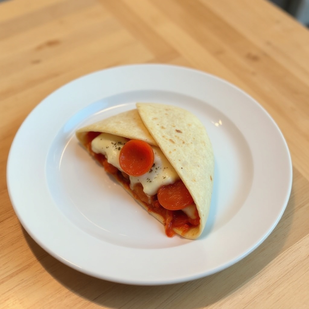Käse-Pepperoni-Pizza-Wrap