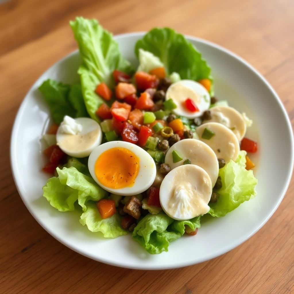 Knackiger Römersalat mit würzigem Inseldressing