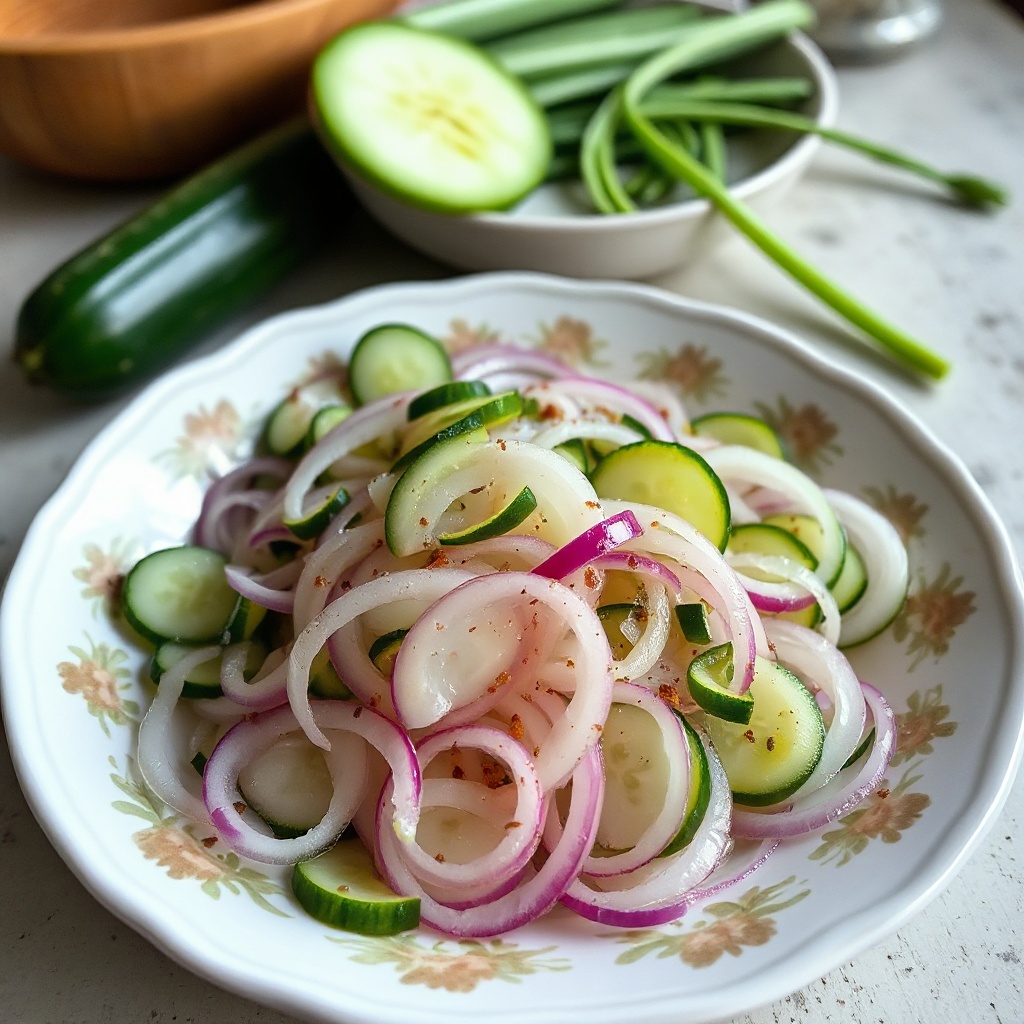 Refreshing Cucumber and Onion Salad