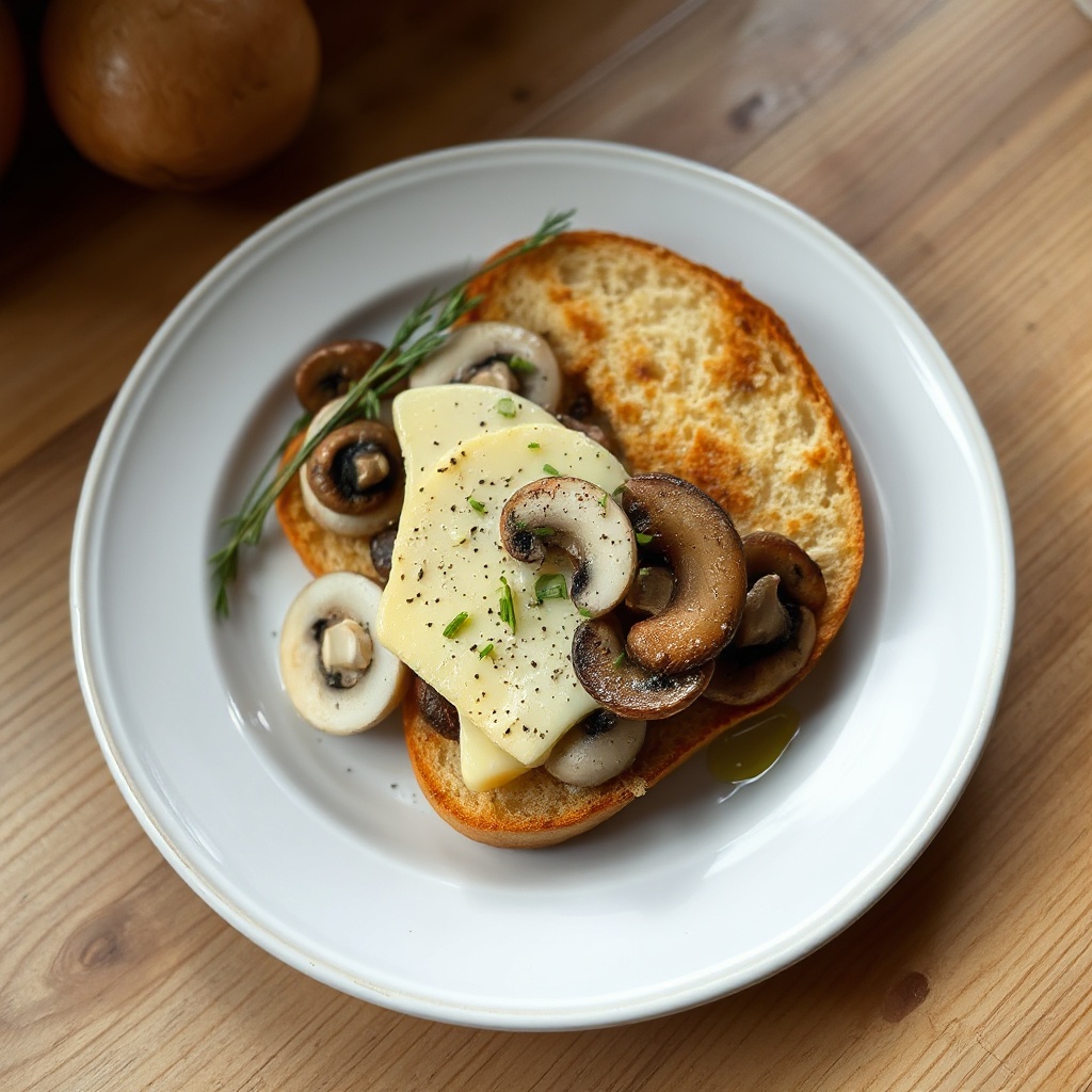 Gourmet Pilz- und Käse-Panini