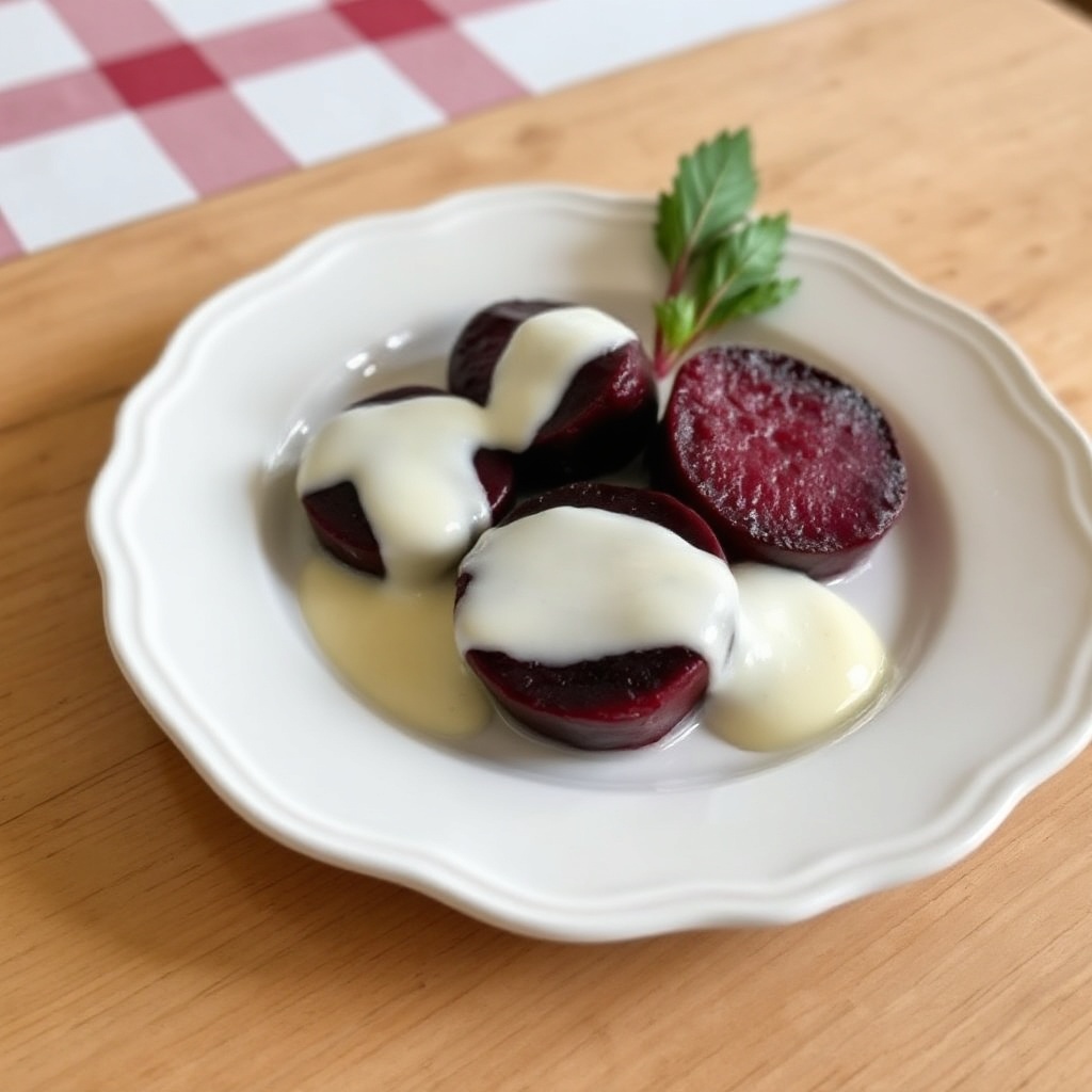 Roasted Beets with Creamy Lemon Sauce