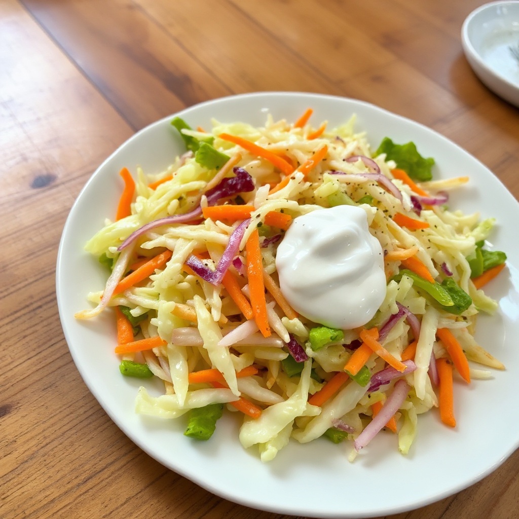 Insalata di Cavolo Cremosa e Piccante