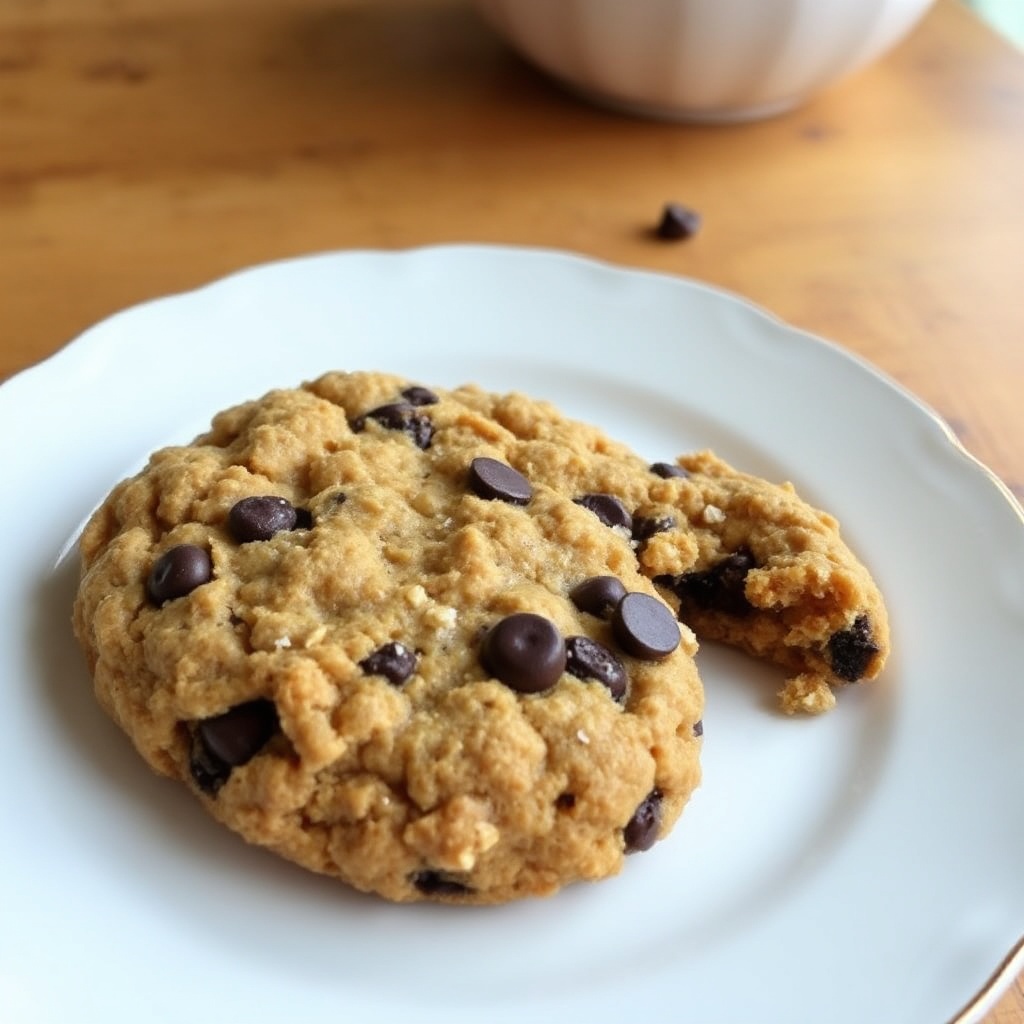 Biscotti Chewy di Avena e Burro di Arachidi con Gocce di Cioccolato