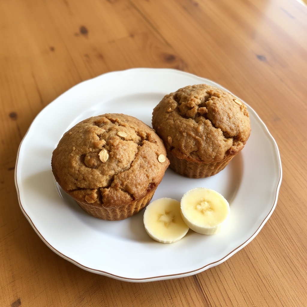 Muffin di Banana e Avena Morbidi
