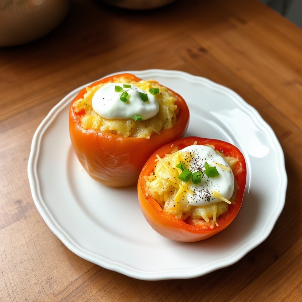 Käsegefüllte Kartoffel-Bell-Paprika