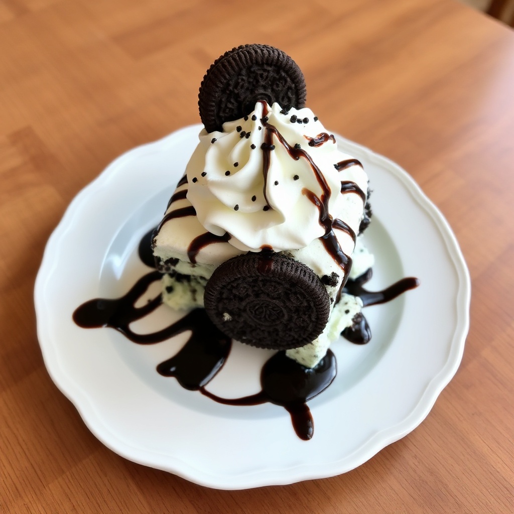 Minty Oreo Delight Ice Cream Cake